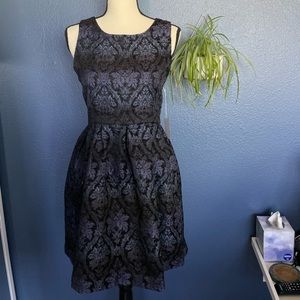 NEW! Black and blueish purple skater/A-line dress - size small